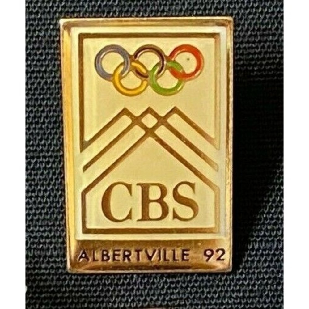1992 Albertville Olympics CBS Pin
